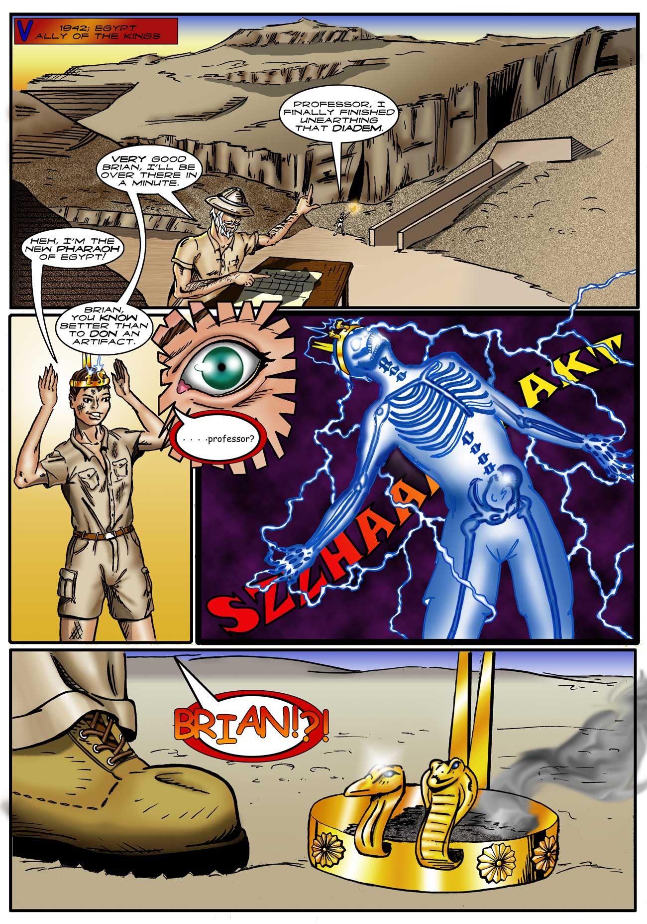 2006 colored graphic novel page set in Egypt