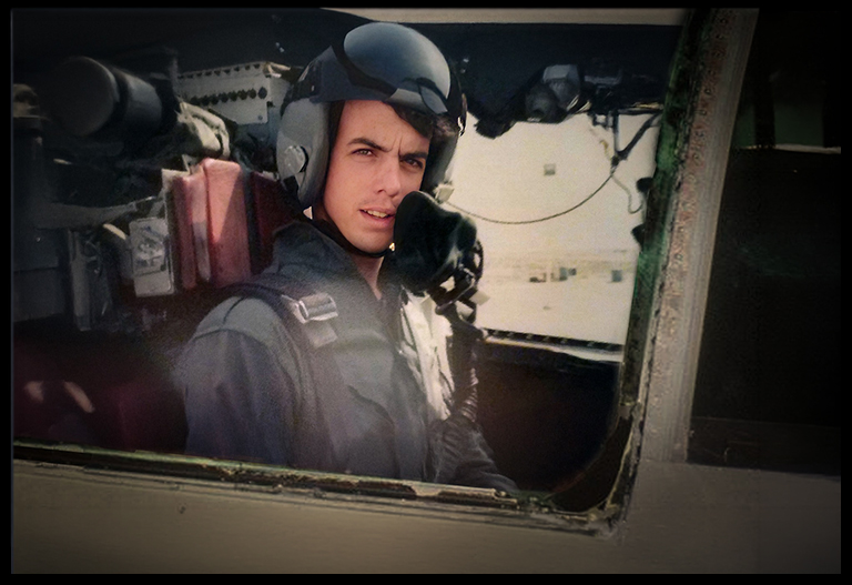 Wes James in the cockpit of an EF-111A Raven